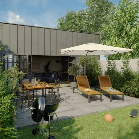 Bain de soleil en aluminium ORIS gris