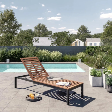Bain de soleil en aluminium ORIS gris