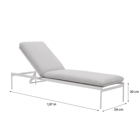 Bain de soleil en acier blanc SIGMA