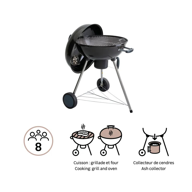Barbecue charbon de bois PHOENIX ALPHA 2 noir
