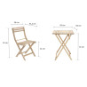 Set pour balcon table et 2 chaises en acacia SOLIS II