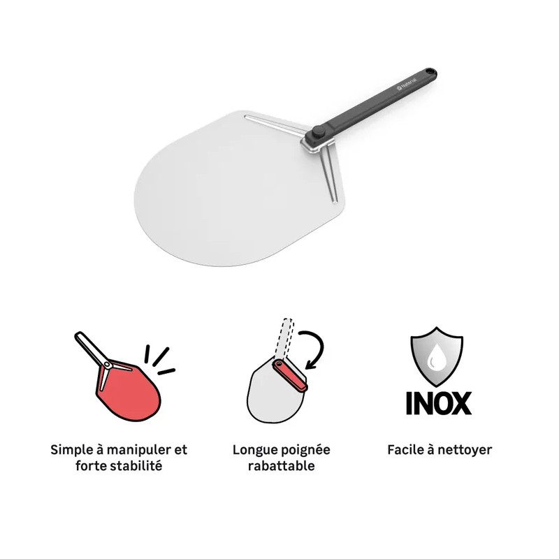 Spatule pliante pour pizza en inox