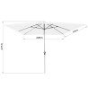 Parasol AURA blanc carré L.285 x l.285 cm