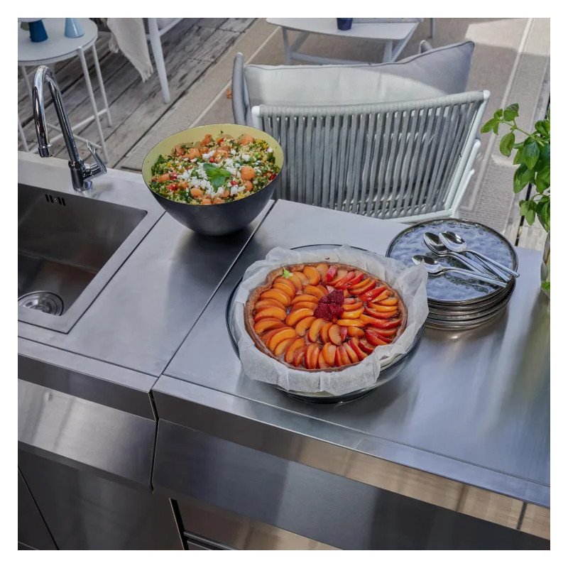 Meuble évier pour cuisine extérieure en acier inoxydable Ilo