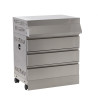 Cuisine d'extérieur en acier et inox, meuble rangement Ilo