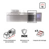 Cuisine d'extérieur en acier et inox, meuble rangement Ilo