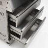 Cuisine d'extérieur en acier et inox, meuble rangement Ilo