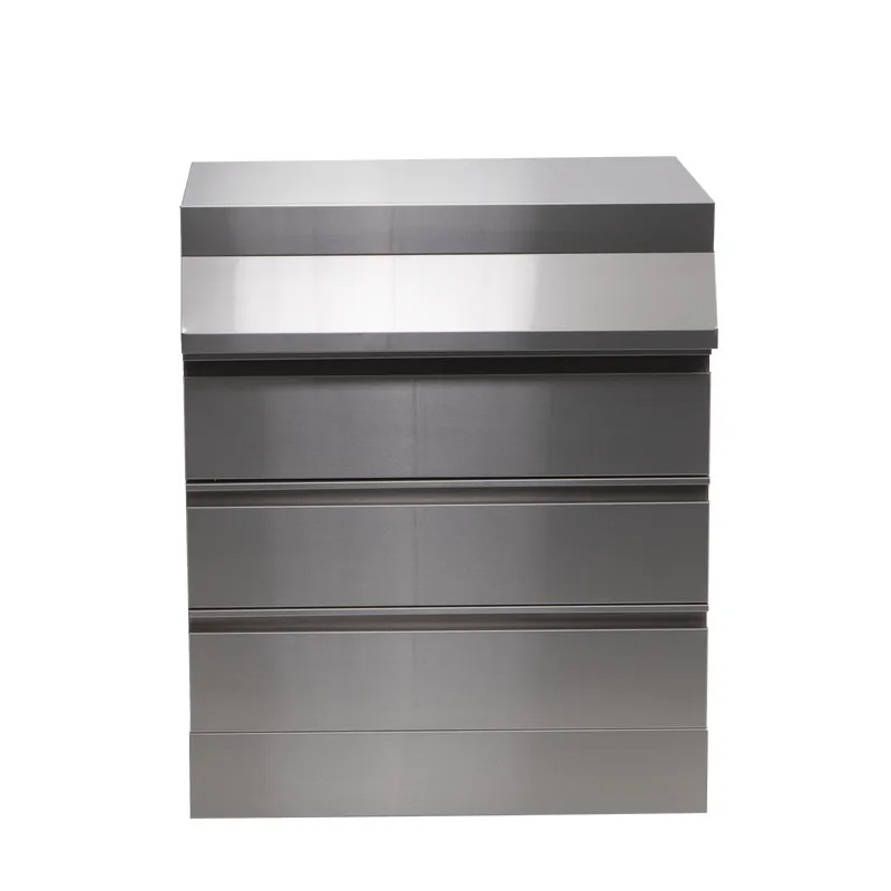 Cuisine d'extérieur en acier et inox, meuble rangement Ilo