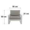 Lot de 2 fauteuils de jardin aluminium LAS VEGAS