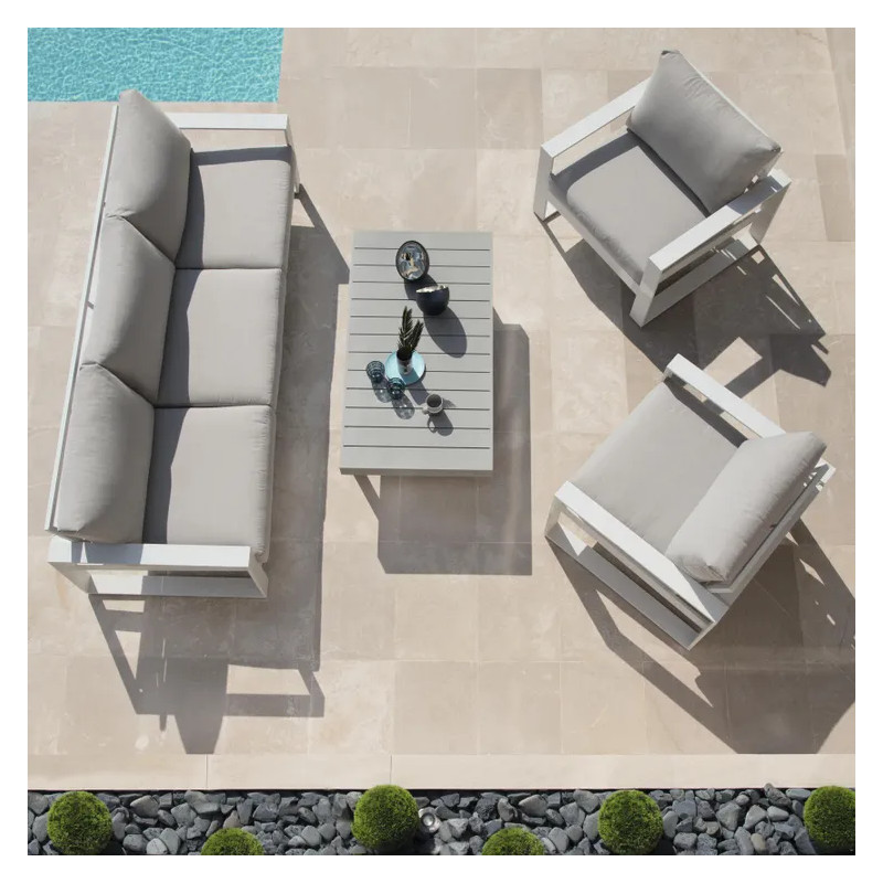Lot de 2 fauteuils de jardin aluminium LAS VEGAS
