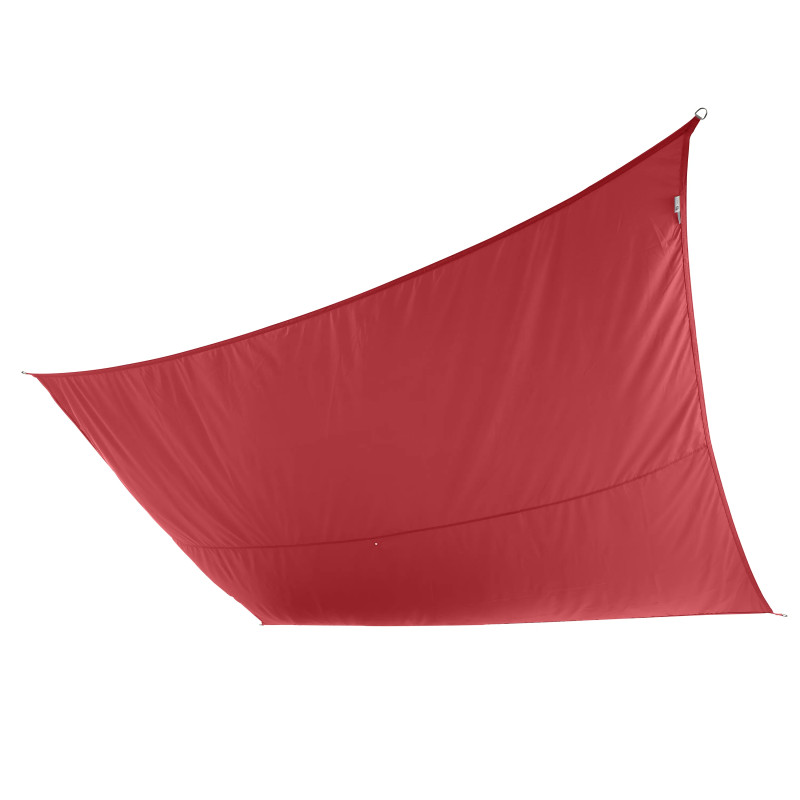 Voile d'ombrage rectangulaire rouge carmen L.400 x l.295 cm