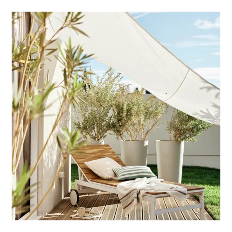 Voile d'ombrage triangulaire blanc L.360 x l.360 cm