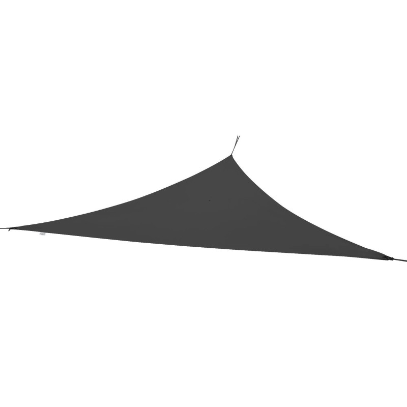 Voile d'ombrage triangulaire gris anthracite L.360 x l.360 cm