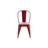 Chaise de jardin OXFORD en acier rouge
