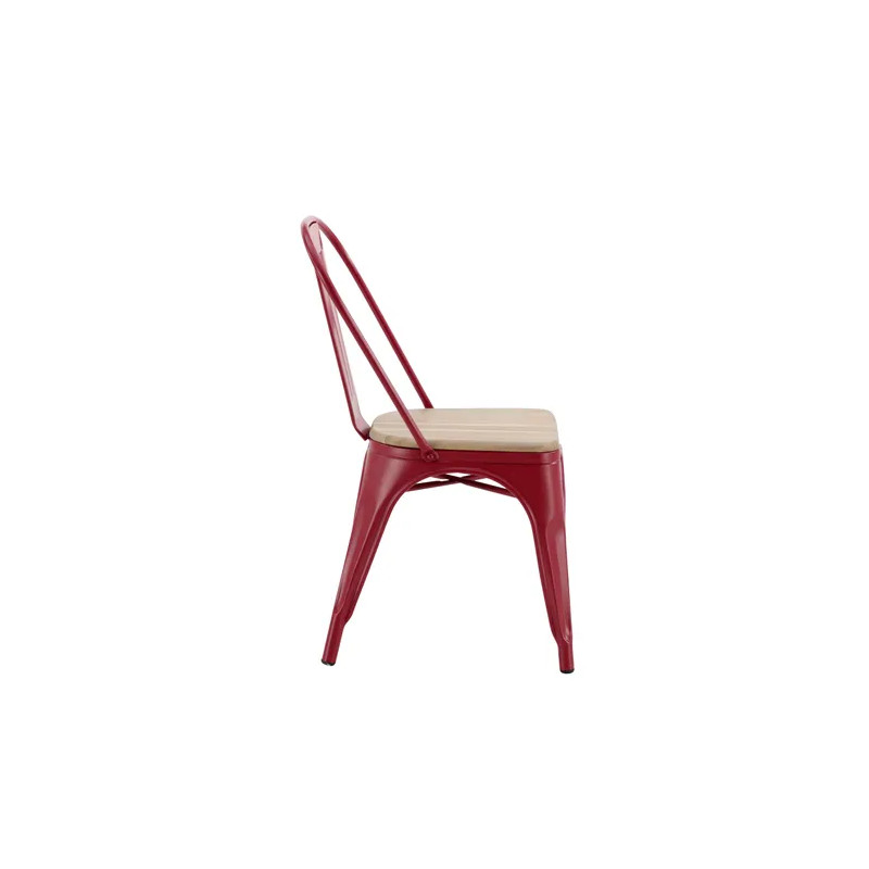 Chaise de jardin OXFORD en acier rouge