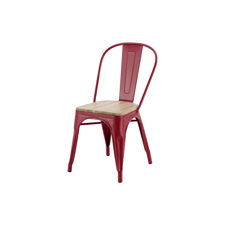Chaise de jardin OXFORD en acier rouge