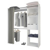 Kit dressing New star blanc avec rideau H.200 x l.122,8/177,2 x P.50 cm