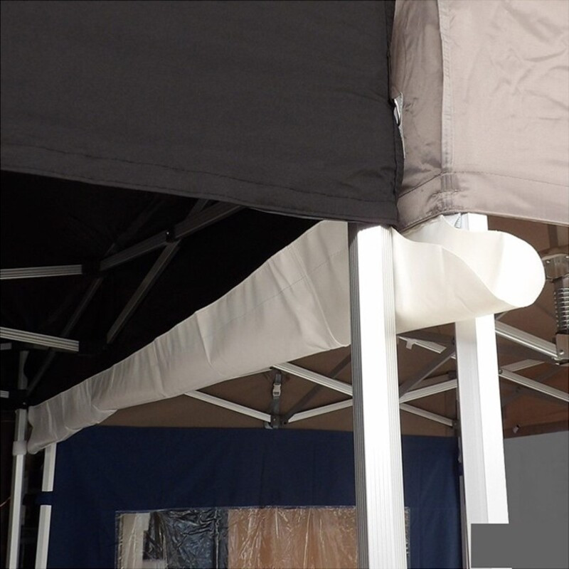Gouttière de tente PVC blanc 400 cm GUTTER 4 x 4 m