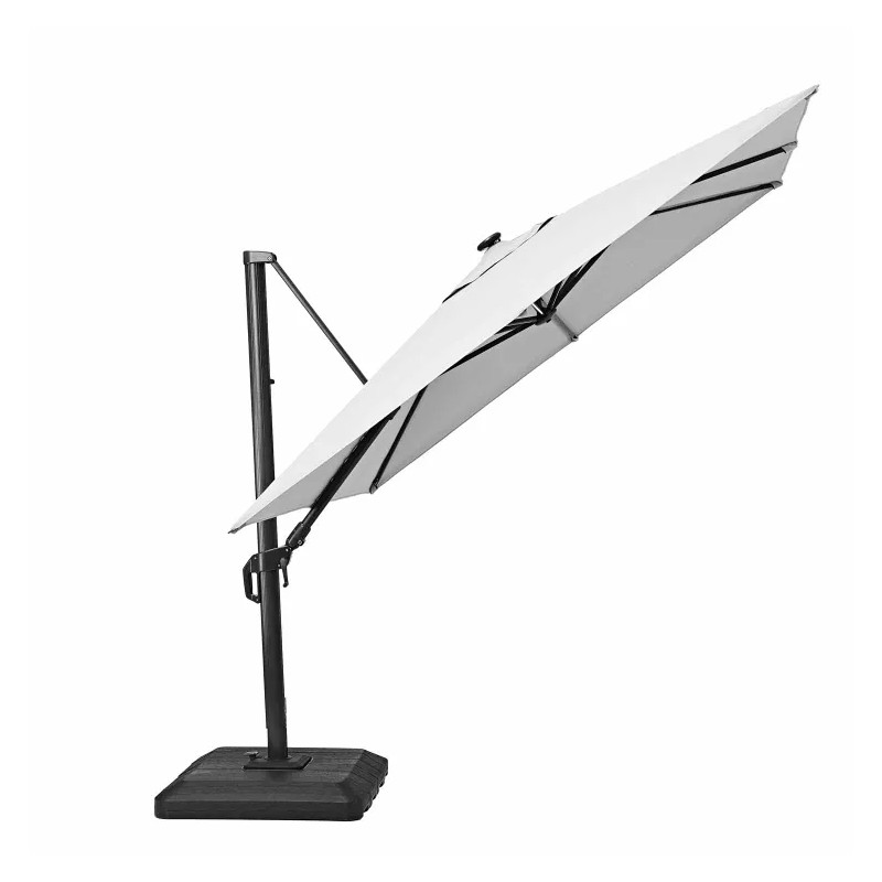 Parasol SONORA blanc carré L.288 x l.288 cm