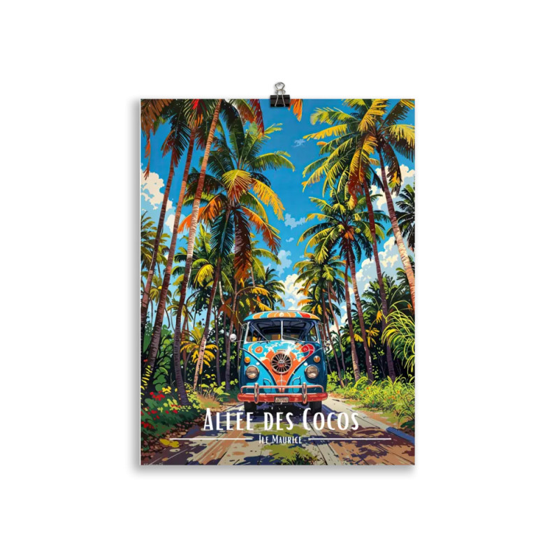 Affiche Allee des cocos 30 × 40 cm