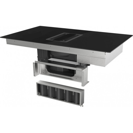 Kit de recyclage arrière pour table de cuisson avec hotte Noir - FRANKE - 223071