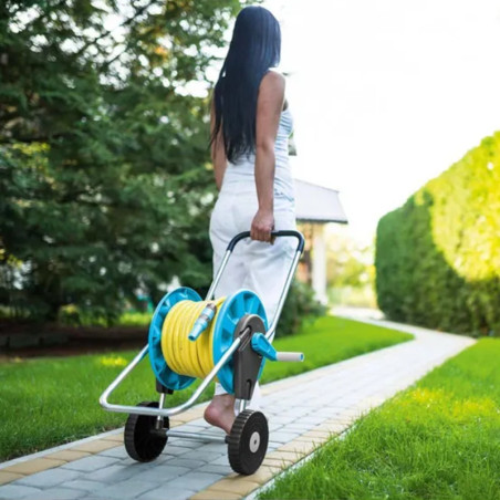 Chariot dévidoir AluPlus Bleu 45 mètres