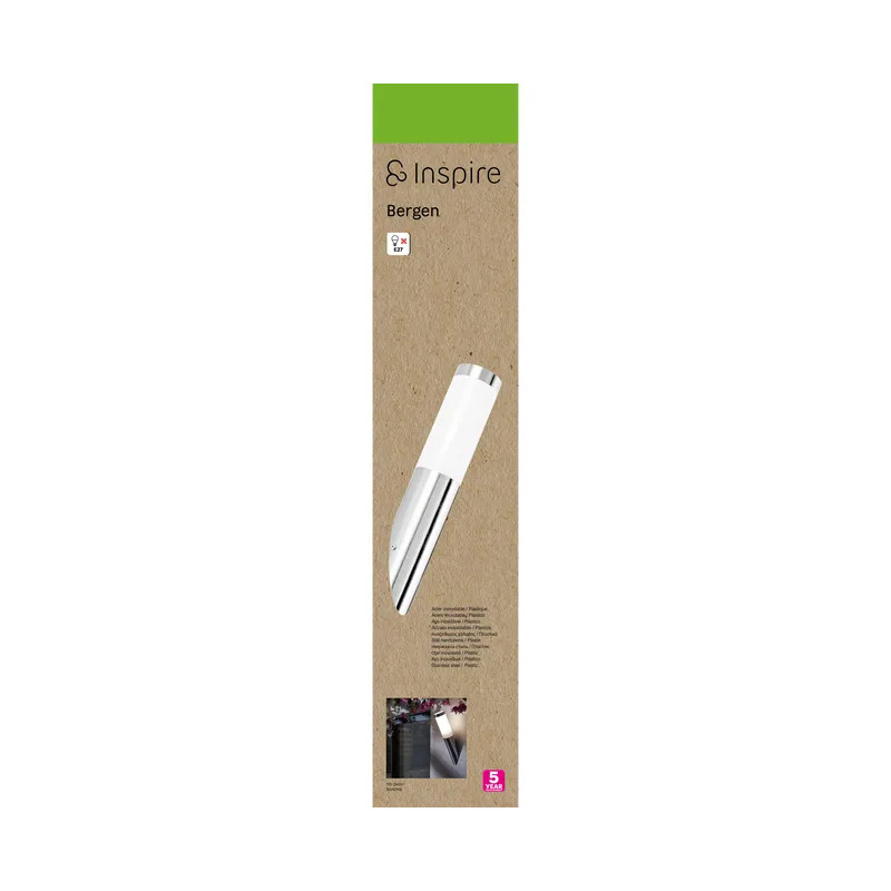 Applique extérieur BERGEN E27 IP44 Gris