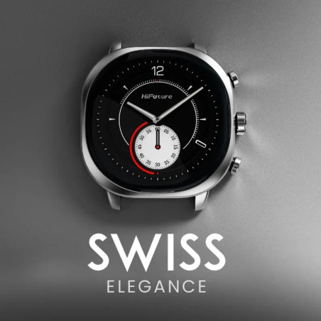 Montre connectée aix noir acier - HIFUTURE