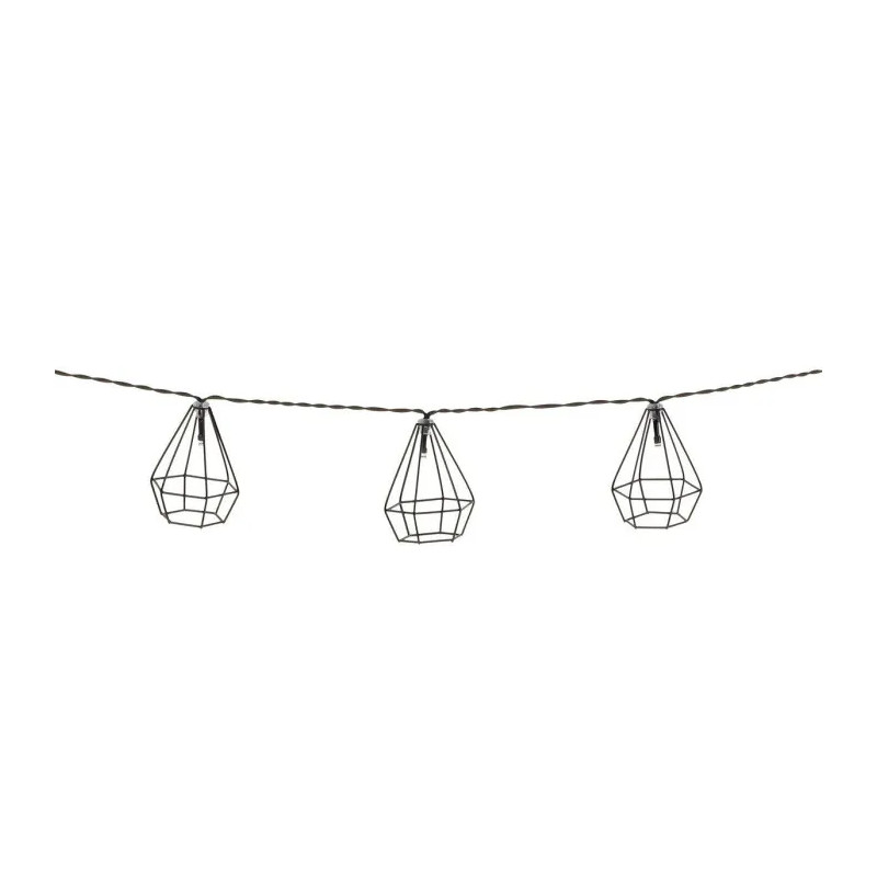 Guirlande 10 boules solaires L.335cm noir