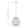 Suspension acier MERONE E27 D32 cm