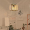 Suspension E27 Métal Pecan Ø38 cm Noir/Naturel
