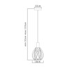 Suspension Merone E27 D18cm en métal noir