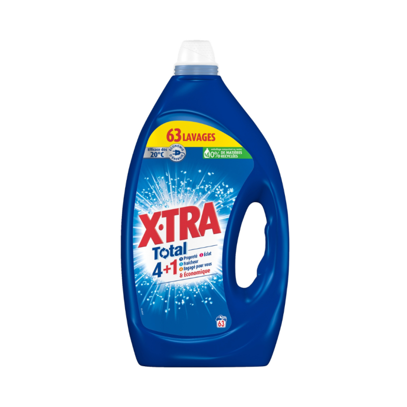 Lessive liquide Total 4+1 63 lavages 2,835L - XTRA - 36348