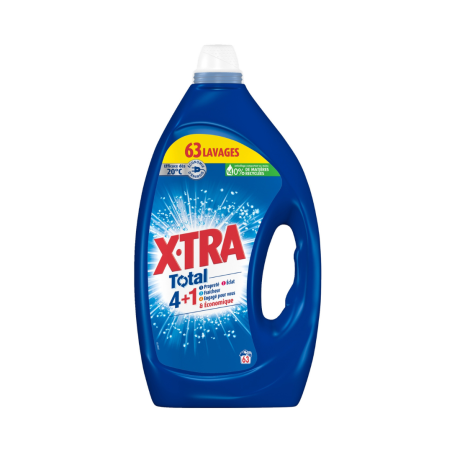 Lessive liquide Total 4+1 63 lavages 2,835L - XTRA - 36348