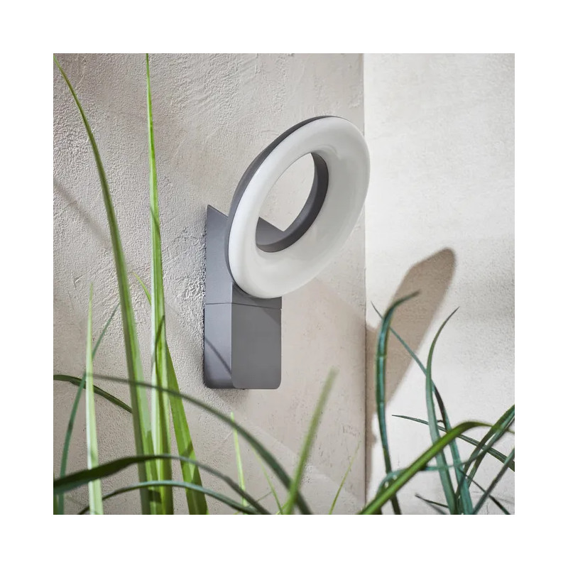 Applique LED aluminium polycarbonate QUITO Gris/Argent
