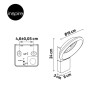 Applique LED aluminium polycarbonate QUITO Gris/Argent