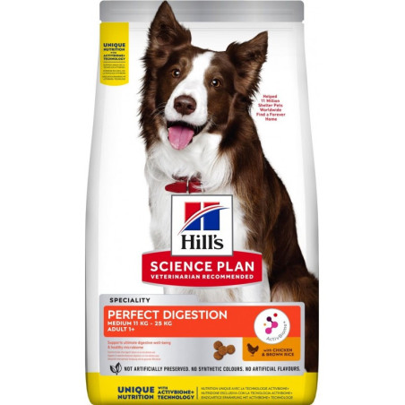Croquette pour chien adulte Medium Science Plan Perfect Digestion Poulet 2.5Kg - HILL'S - HSMAPD132