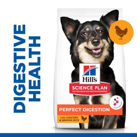 Croquettes pour chien adulte Science Plan Perfect Digestion Small & Mini Poulet & riz 1,5Kg - HILL'S - HSSAPD088