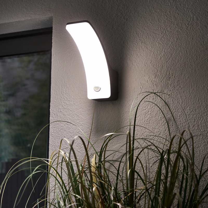 Applique à détection LED intégrée 1500 lm Gris/Argent