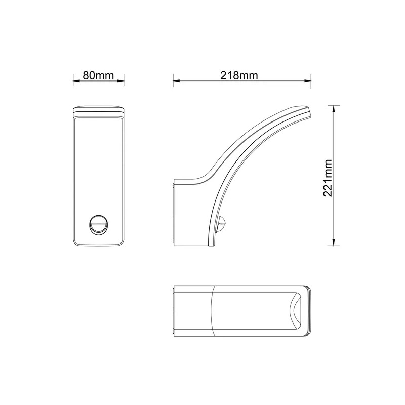 Applique à détection LED intégrée 1500 lm Gris/Argent