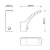 Applique à détection LED intégrée 1500 lm Gris/Argent
