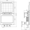 Projecteur solaire THOS 1000 lumens