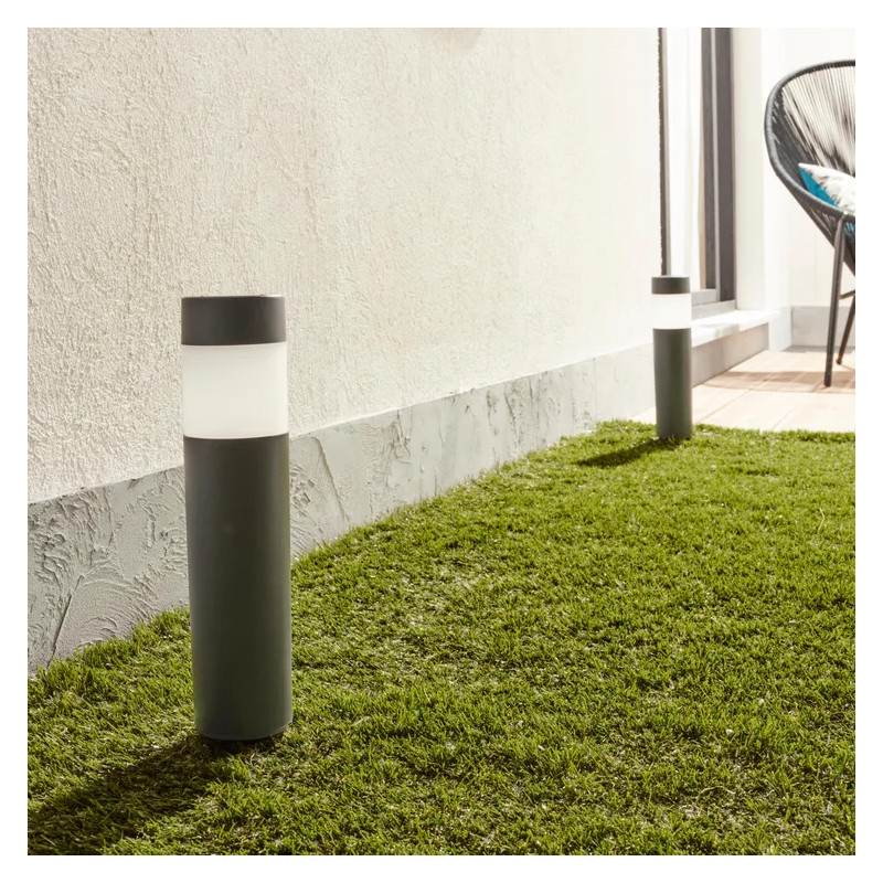 Lot de 2 balises solaires à piquer PRAIA IP44 anthracite