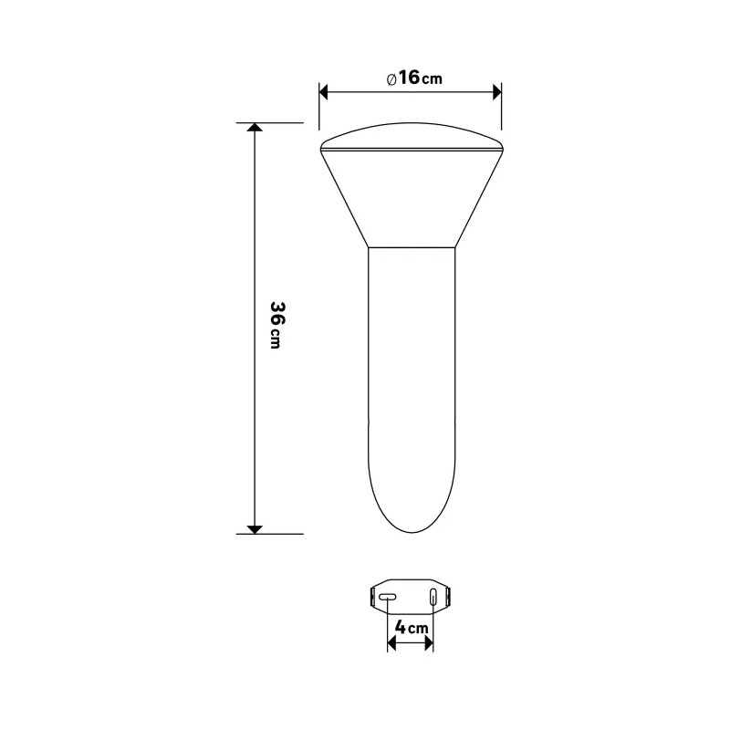 Applique extérieur inox MILDA E27 gris anthracite