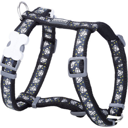 Harnais imprimé Diamond 12mm XS Noir - RED DINGO - RHSIDMN254