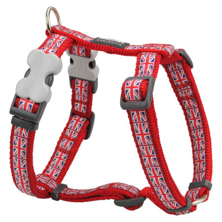 Harnais imprimé Union Jack Flag 25mm XL Rouge - RED DINGO - RHXJUR254