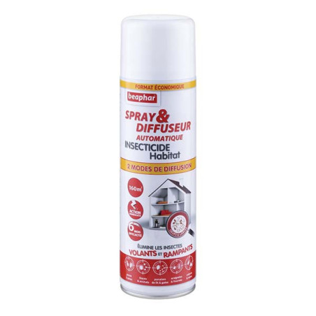 Spray et diffuseur automatique Insecticide Habitat 500mL - BEAPHAR - BHSS966