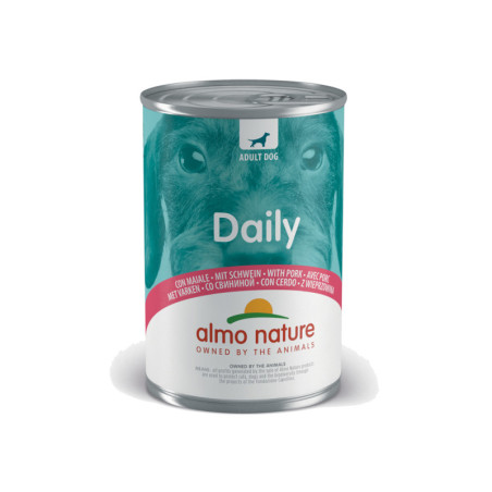 Boîte de pâtée Daily pour chien Porc 400g - ALMO NATURE - CDCABPH634