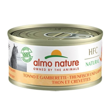 Boîte de pâtée HFC Natural pour chat Thon et Crevettes 280g - ALMO NATURE - CHFABTCH853