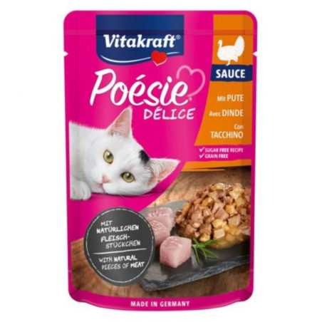 Pochon Poésie Déli Sauce Dinde pour chat 85 g - VITAKRAFT - VPFA859